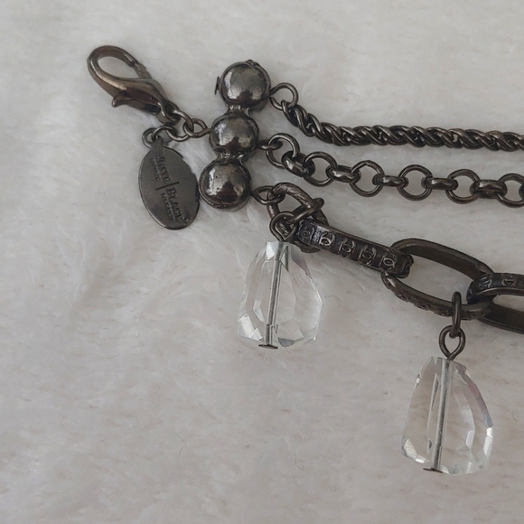 SALE: White House Black Market Triple Chain Bracelet with Dangling Crystals - Picture 7 of 7
